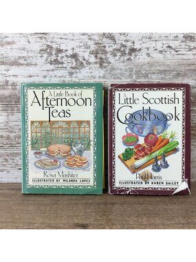 Set 2f 2 Cookbooks: A Little Book Of Afternoon Teas & A Little Scottish Cookbook